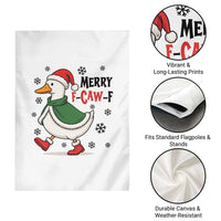 Merry F Caw F Duck Lover Garden Flag Funny Christmas Gift - Wonder Print Shop
