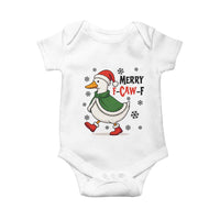 Merry F Caw F Duck Lover Baby Onesie Funny Christmas Gift - Wonder Print Shop