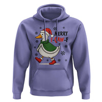 Merry F Caw F Duck Lover Hoodie Funny Christmas Gift - Wonder Print Shop