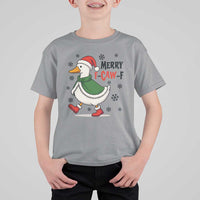 Merry F Caw F Duck Lover T Shirt For Kid Funny Christmas Gift - Wonder Print Shop