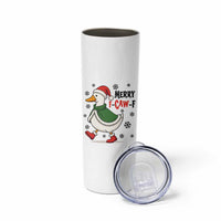 Merry F Caw F Duck Lover Skinny Tumbler Funny Christmas Gift - Wonder Print Shop