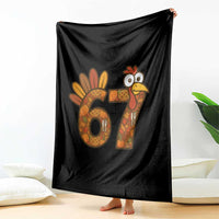 Six And Seven Meme Turkey Throw Blanket Funny Thanksgiving Gift - Wonder Print Shop