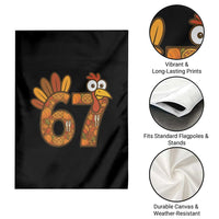 Six And Seven Meme Turkey Garden Flag Funny Thanksgiving Gift - Wonder Print Shop