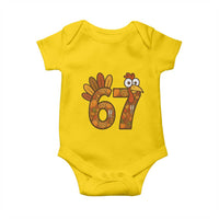 Six And Seven Meme Turkey Baby Onesie Funny Thanksgiving Gift - Wonder Print Shop