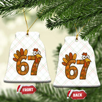 Six And Seven Meme Turkey Ceramic Ornament Funny Thanksgiving Gift - Wonder Print Shop