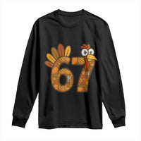 Six And Seven Meme Turkey Long Sleeve Shirt Funny Thanksgiving Gift - Wonder Print Shop