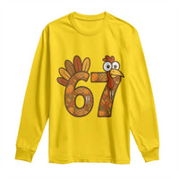 Six And Seven Meme Turkey Long Sleeve Shirt Funny Thanksgiving Gift - Wonder Print Shop
