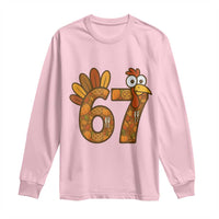 Six And Seven Meme Turkey Long Sleeve Shirt Funny Thanksgiving Gift - Wonder Print Shop