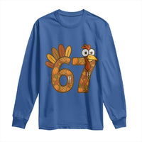 Six And Seven Meme Turkey Long Sleeve Shirt Funny Thanksgiving Gift - Wonder Print Shop