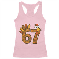 Six And Seven Meme Turkey Racerback Tank Top Funny Thanksgiving Gift - Wonder Print Shop