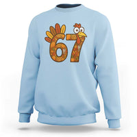 Six And Seven Meme Turkey Sweatshirt Funny Thanksgiving Gift - Wonder Print Shop