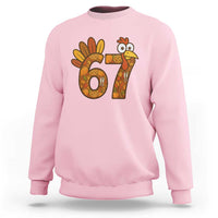 Six And Seven Meme Turkey Sweatshirt Funny Thanksgiving Gift - Wonder Print Shop