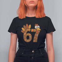 Six And Seven Meme Turkey T Shirt For Women Funny Thanksgiving Gift - Wonder Print Shop
