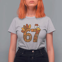 Six And Seven Meme Turkey T Shirt For Women Funny Thanksgiving Gift - Wonder Print Shop