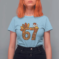 Six And Seven Meme Turkey T Shirt For Women Funny Thanksgiving Gift - Wonder Print Shop