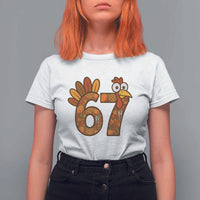 Six And Seven Meme Turkey T Shirt For Women Funny Thanksgiving Gift - Wonder Print Shop