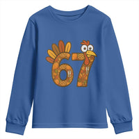 Six And Seven Meme Turkey Youth Sweatshirt Funny Thanksgiving Gift - Wonder Print Shop