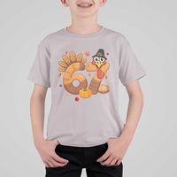Funny Turkey Six And Seven Meme T Shirt For Kid Thanksgiving Gift - Wonder Print Shop