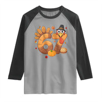Funny Turkey Six And Seven Meme Raglan Shirt Thanksgiving Gift - Wonder Print Shop
