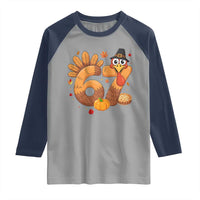 Funny Turkey Six And Seven Meme Raglan Shirt Thanksgiving Gift - Wonder Print Shop
