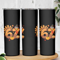 Funny Turkey Six And Seven Meme Skinny Tumbler Thanksgiving Gift - Wonder Print Shop