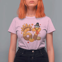Funny Turkey Six And Seven Meme T Shirt For Women Thanksgiving Gift - Wonder Print Shop