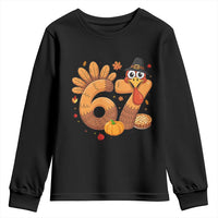 Funny Turkey Six And Seven Meme Youth Sweatshirt Thanksgiving Gift - Wonder Print Shop