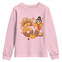 Funny Turkey Six And Seven Meme Youth Sweatshirt Thanksgiving Gift - Wonder Print Shop
