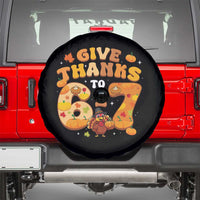 Give Thanks To 67 Spare Tire Cover Funny Brainrot Six Seven Meme Thanksgiving Gift - Wonder Print Shop