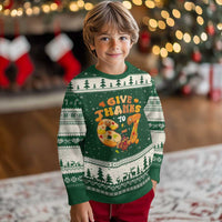 Give Thanks To 67 Ugly Christmas Sweater Funny Brainrot Six Seven Meme Thanksgiving Gift - Wonder Print Shop