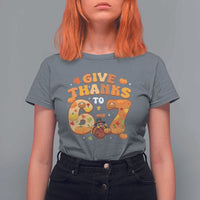 Give Thanks To 67 T Shirt For Women Funny Brainrot Six Seven Meme Thanksgiving Gift - Wonder Print Shop