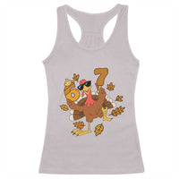 Trending Six Seven Meme Turkey Racerback Tank Top Funny Thanksgiving Gift - Wonder Print Shop