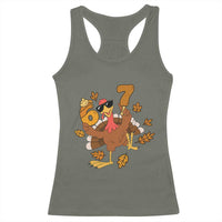 Trending Six Seven Meme Turkey Racerback Tank Top Funny Thanksgiving Gift - Wonder Print Shop