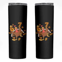 Trending Six Seven Meme Turkey Skinny Tumbler Funny Thanksgiving Gift - Wonder Print Shop