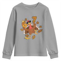 Trending Six Seven Meme Turkey Youth Sweatshirt Funny Thanksgiving Gift - Wonder Print Shop