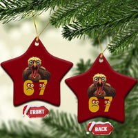 Six Seven Meme Turkey Ceramic Ornament Trending Gen Alpha Thanksgiving Gift - Wonder Print Shop