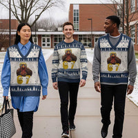 Six Seven Meme Turkey V-Neck Knit Sweater Vest Trending Gen Alpha Thanksgiving Gift - Wonder Print Shop