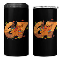 Thanksgiving Turkey Dabbing 4 in 1 Can Cooler Tumbler Six Seven Meme Trending Gift - Wonder Print Shop