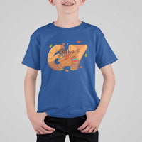 Thanksgiving Turkey Dabbing T Shirt For Kid Six Seven Meme Trending Gift - Wonder Print Shop