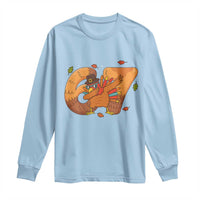 Thanksgiving Turkey Dabbing Long Sleeve Shirt Six Seven Meme Trending Gift - Wonder Print Shop