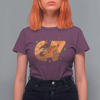 Thanksgiving Turkey Dabbing T Shirt For Women Six Seven Meme Trending Gift - Wonder Print Shop