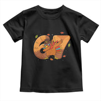 Thanksgiving Turkey Dabbing Toddler T Shirt Six Seven Meme Trending Gift - Wonder Print Shop
