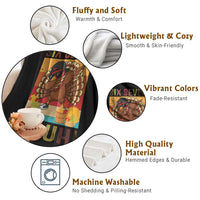 Six Seven Meme Turkey Dabbing Throw Blanket Funny Thanksgiving Gift - Wonder Print Shop