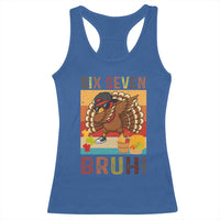 Six Seven Meme Turkey Dabbing Racerback Tank Top Funny Thanksgiving Gift - Wonder Print Shop