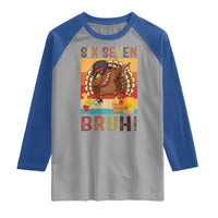 Six Seven Meme Turkey Dabbing Raglan Shirt Funny Thanksgiving Gift - Wonder Print Shop