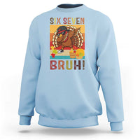 Six Seven Meme Turkey Dabbing Sweatshirt Funny Thanksgiving Gift - Wonder Print Shop