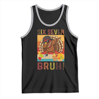 Six Seven Meme Turkey Dabbing Tank Top Funny Thanksgiving Gift - Wonder Print Shop