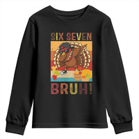 Six Seven Meme Turkey Dabbing Youth Sweatshirt Funny Thanksgiving Gift - Wonder Print Shop