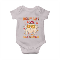 Turkey Says Six Seven Baby Onesie Funny Thanksgiving Meme Gift - Wonder Print Shop