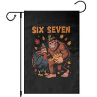 Six Seven Meme Bigfoot And Turkey Garden Flag Funny Thanksgiving Gift - Wonder Print Shop